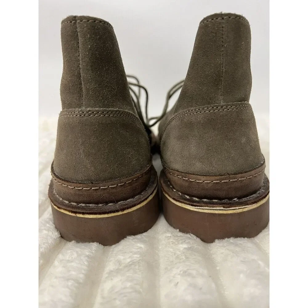 Clark’s Chukkw Boots Taupe Leather Lace Up Boot Shoe 26107698 11M